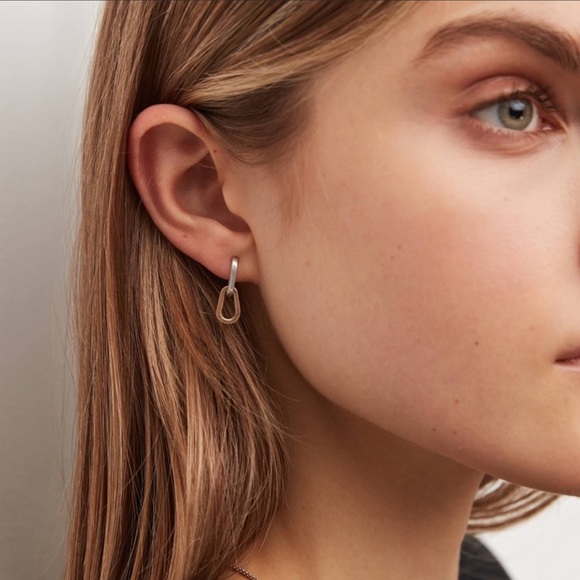 All Saints NWT Mixed Metals Earrings - Picture 3 of 9